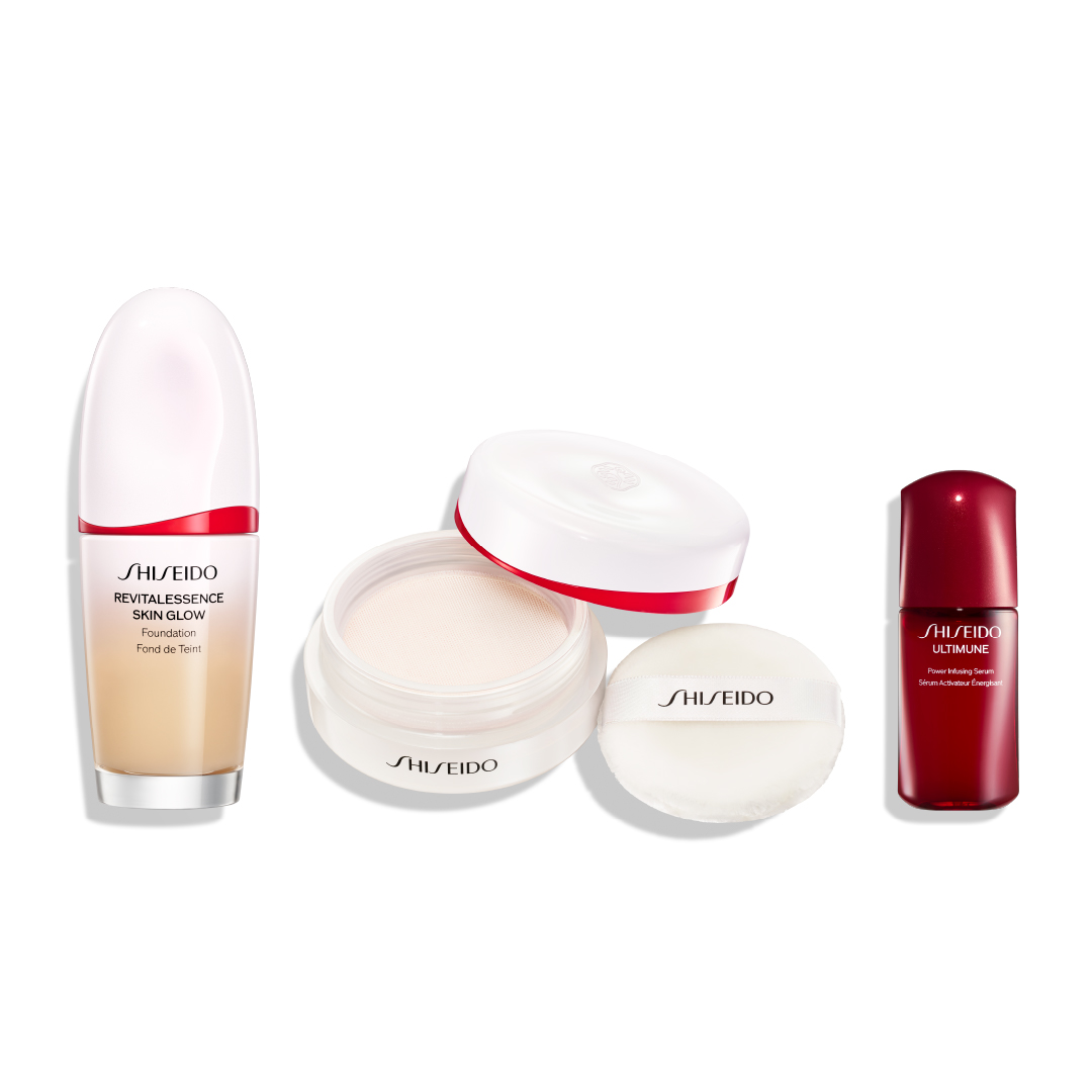 ＳＨＩＳＥＩＤＯ　ベースメイクキット（エッセンス　スキングロウ　ファンデーション（２２０）＆　エッセンス　スキンセッティング　パウダー　０１）