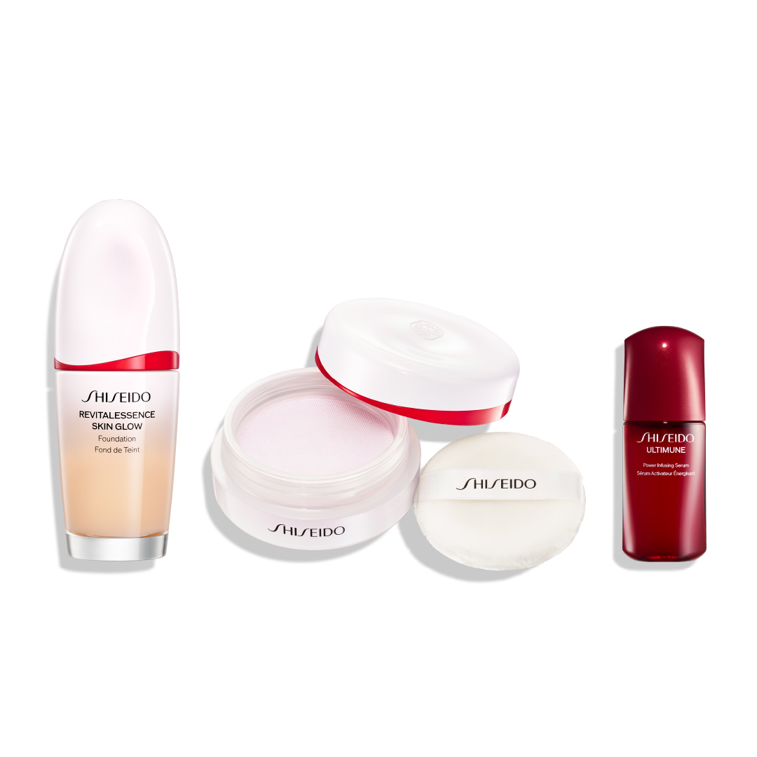 ＳＨＩＳＥＩＤＯ　ベースメイクキット（エッセンス　スキングロウ　ファンデーション（１４０）＆　エッセンス　スキンセッティング　パウダー　０３）